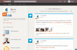 captura de Klout